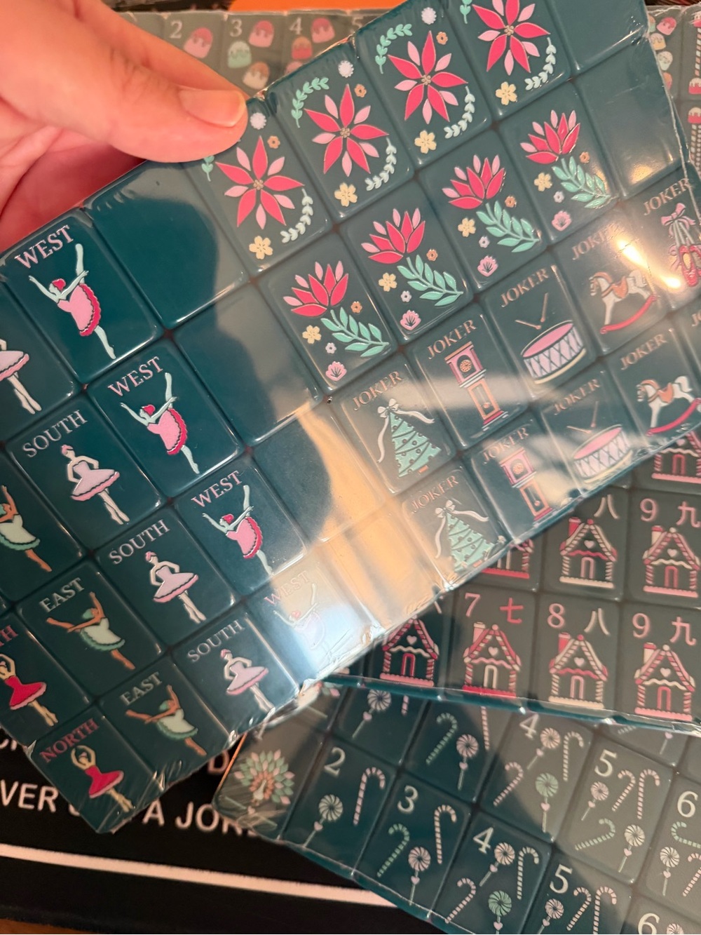 Dark Teal Nutcracker Christmas Holiday Themed American Mahjong Tiles - NEW - Picture 12 of 15
